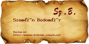 Szemán Bodomér névjegykártya